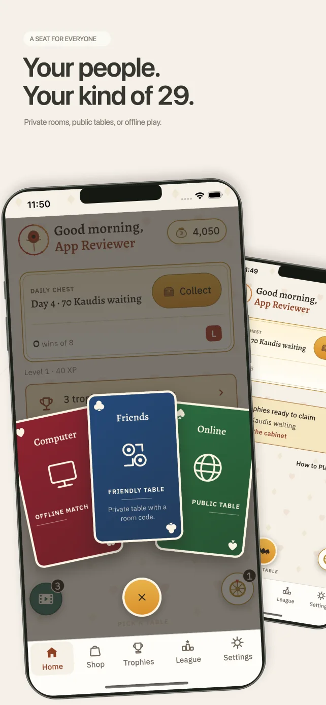 29 Card Game - Baithak — Play together