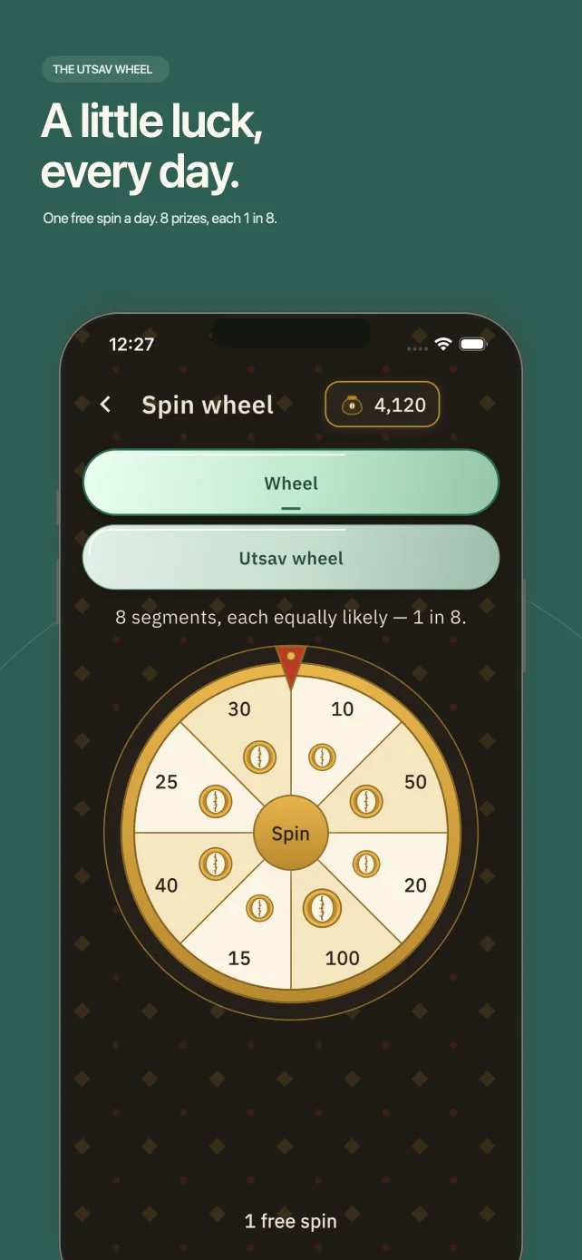 29 Card Game - Baithak — Spin wheel